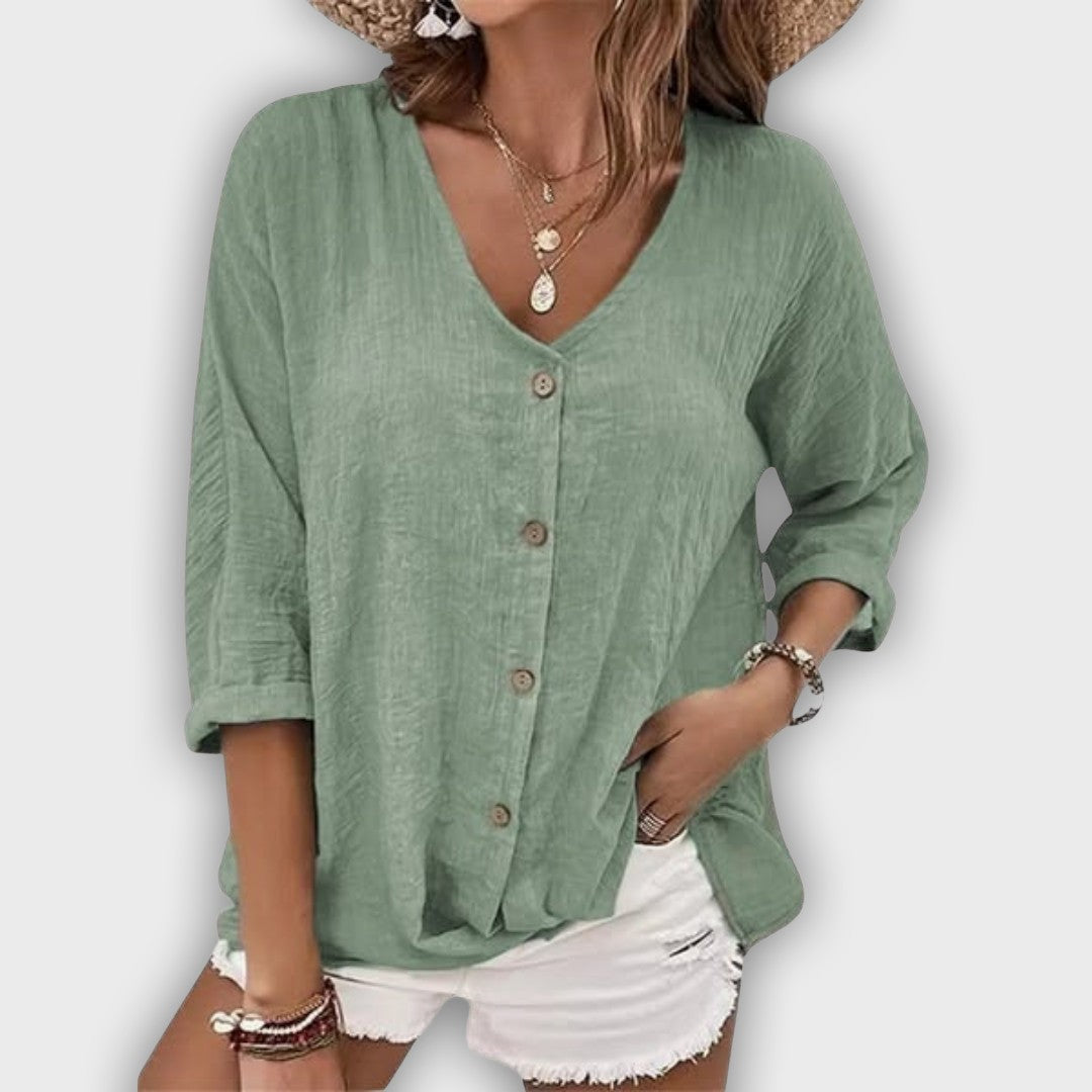 Camisa Verónica elegante y cómoda de uso diario para mujer