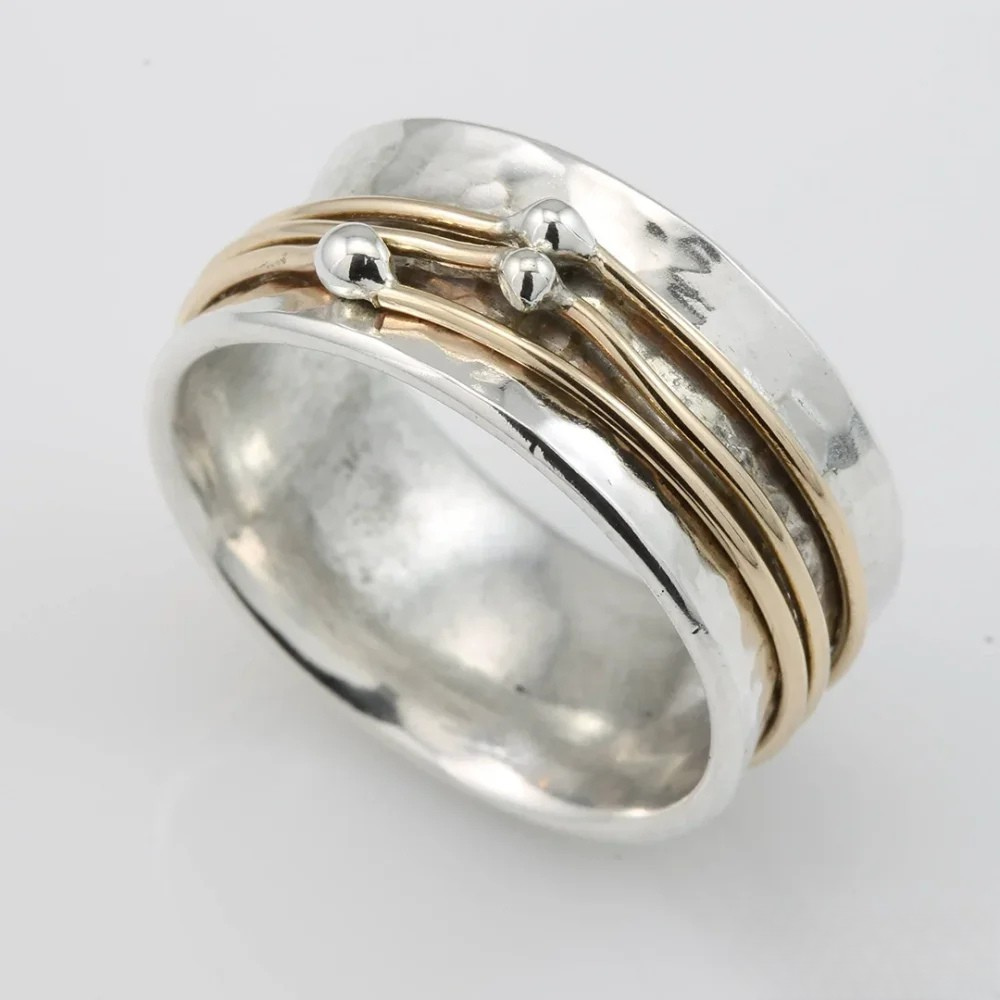 Anillo retro de joyería de lujo y única