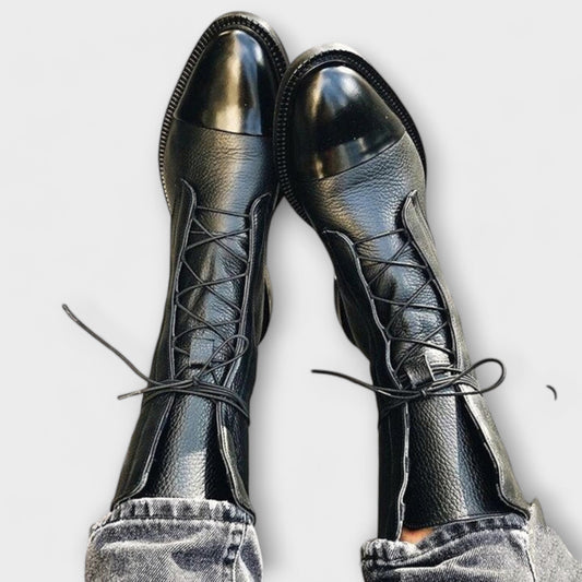 Botas negras de PU para mujer