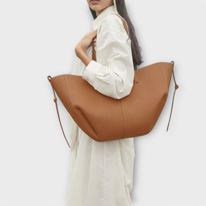 Bolso de mano de cuero italiano elegante Aura