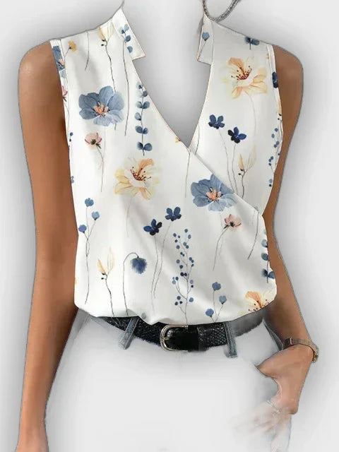 Top de verano con escote en V para mujer