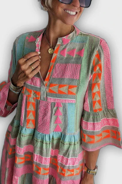 Vestido Boho Julian con capas cómodo y estiloso