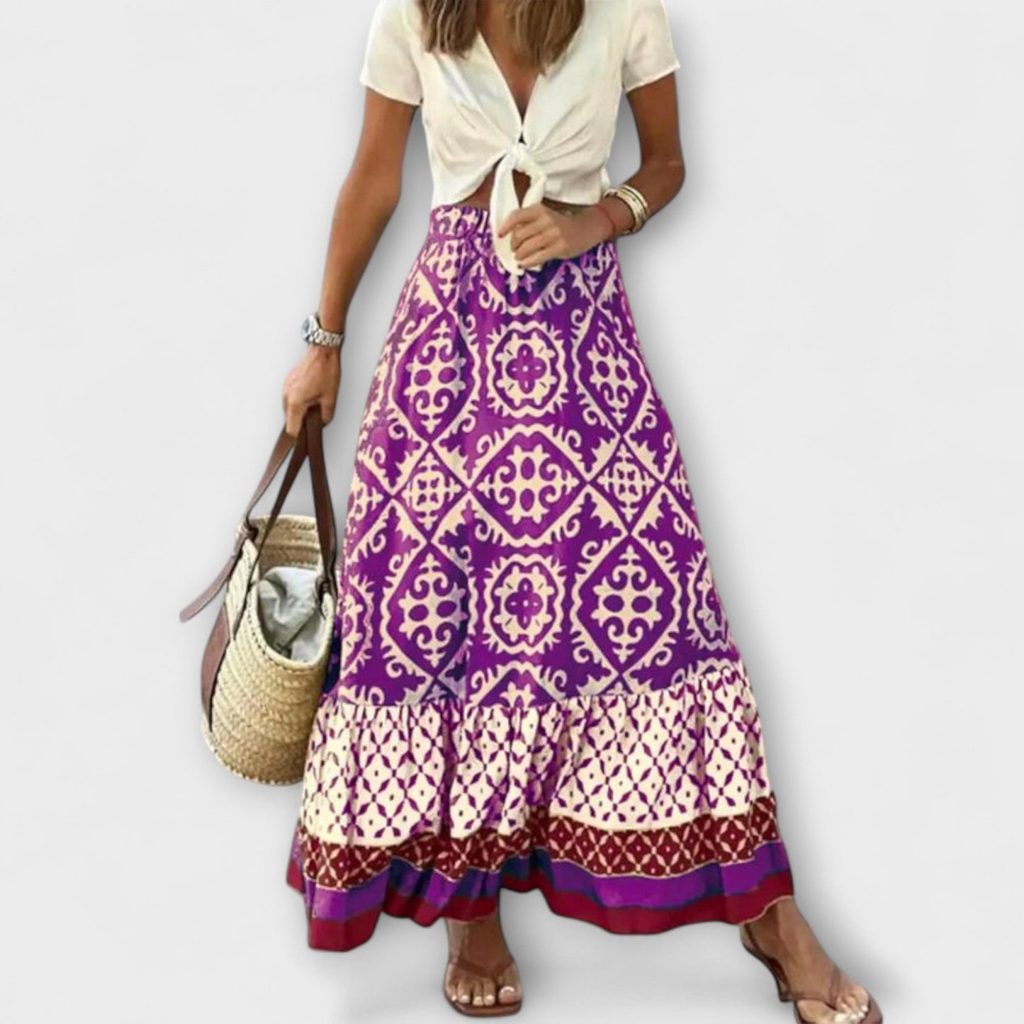 Falda de verano de talle alto para mujer comodidad y elegancia