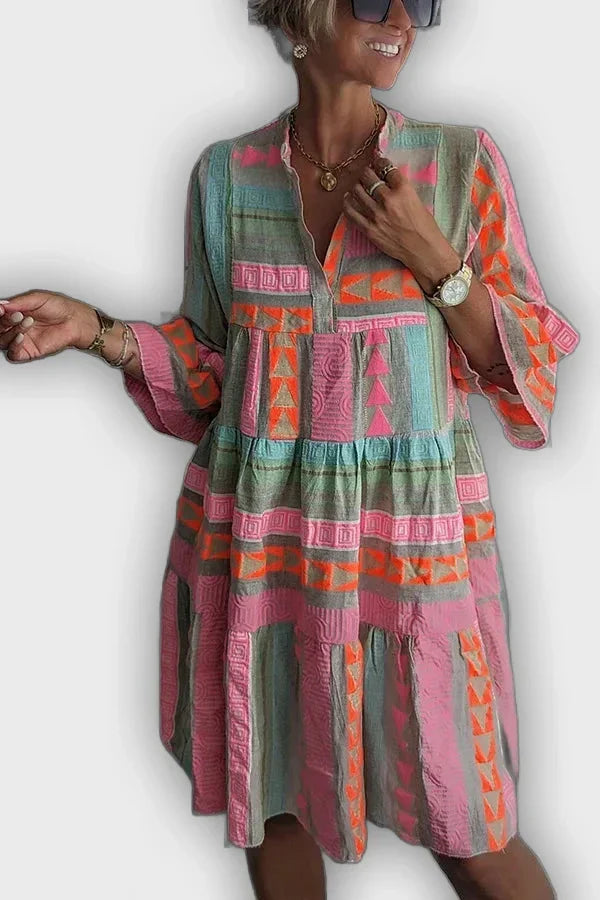 Vestido Boho Julian con capas cómodo y estiloso