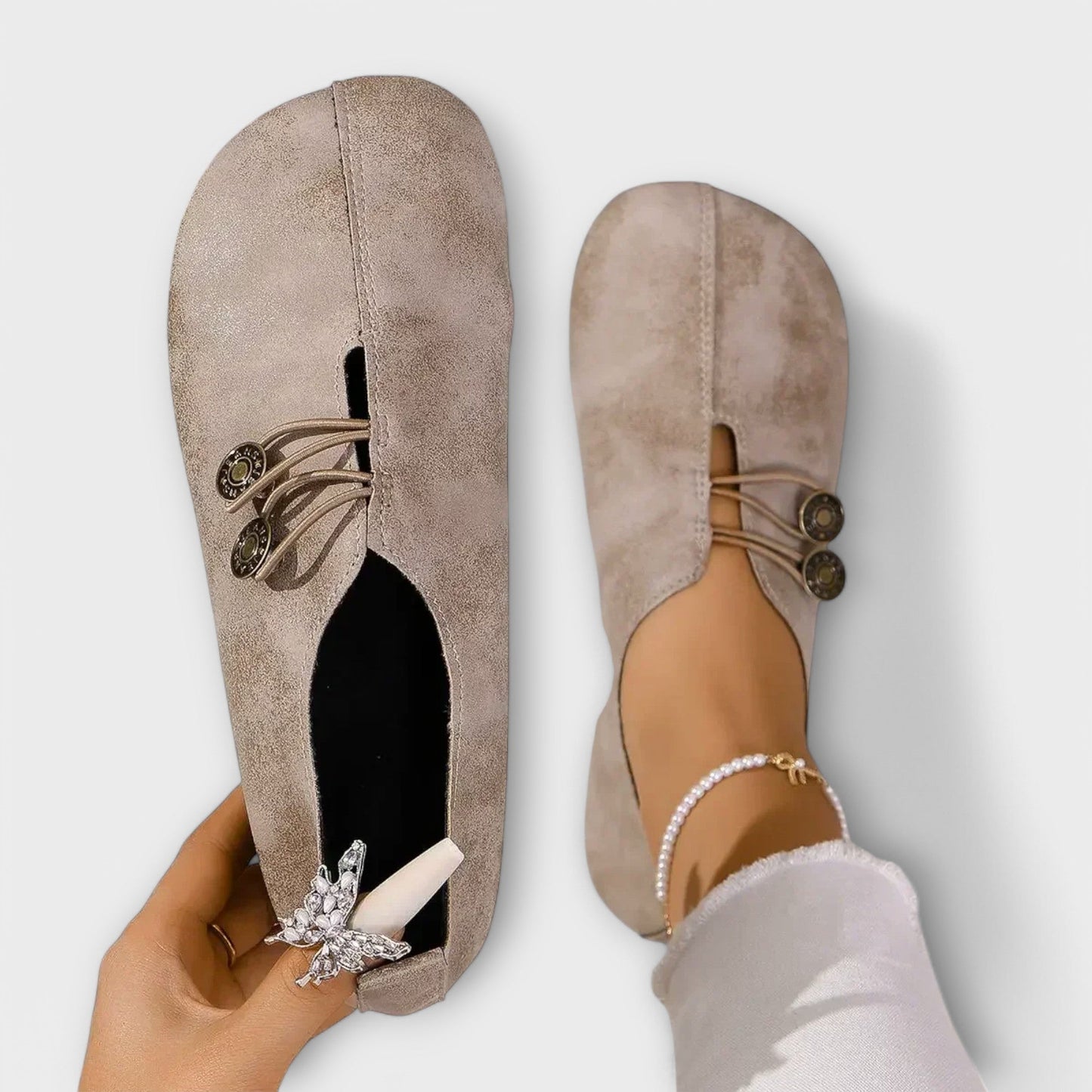 Zapatos Loafer Noyra de ante Comodidad y Elegancia en Cada Paso