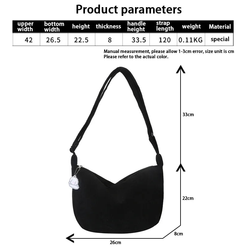 Bolso de hombro de Cordura para mujer elegante y funcional