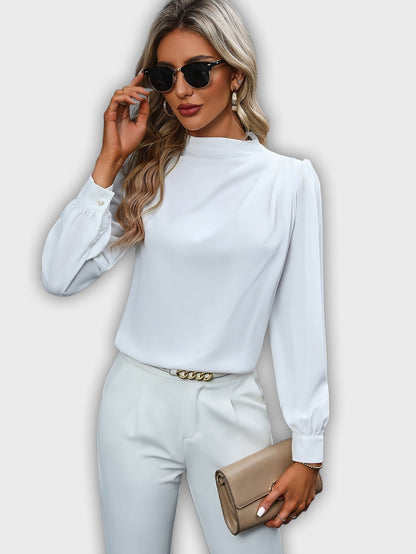 Camisa elegante de cuello alto