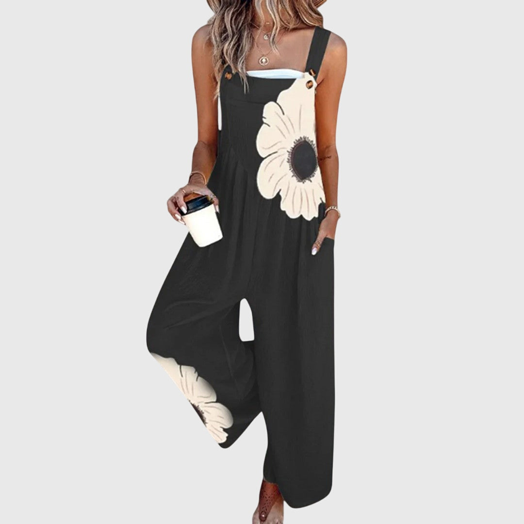 Suéter cómodo de verano con estampado floral