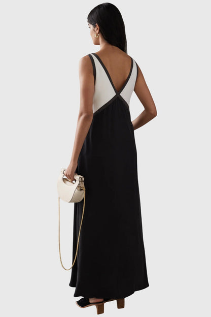 Vestido boho de verano con escote en V