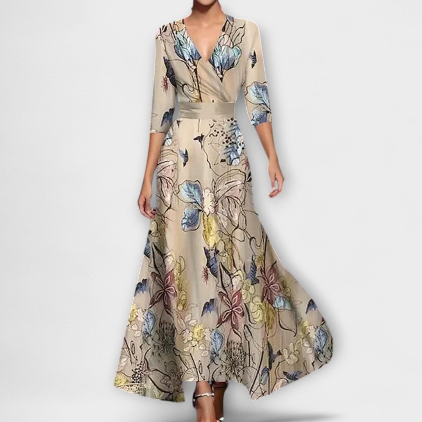 Vestido elegante para mujer con mangas de moda