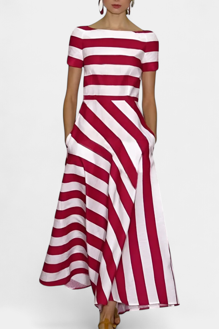 Vestidos maxi a rayas corte suave y caída fluida