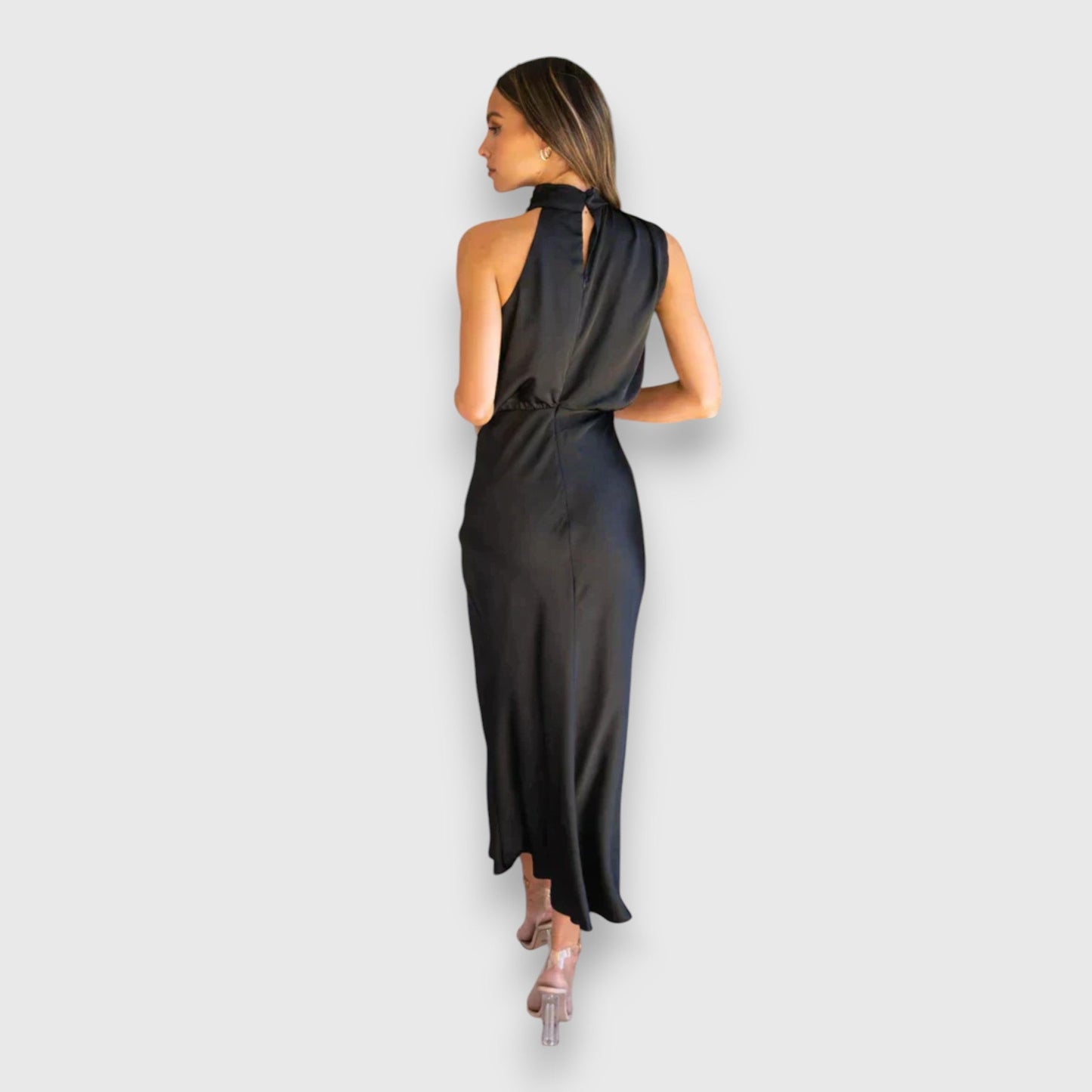 Vestido Zenaida elegante de mujer midi