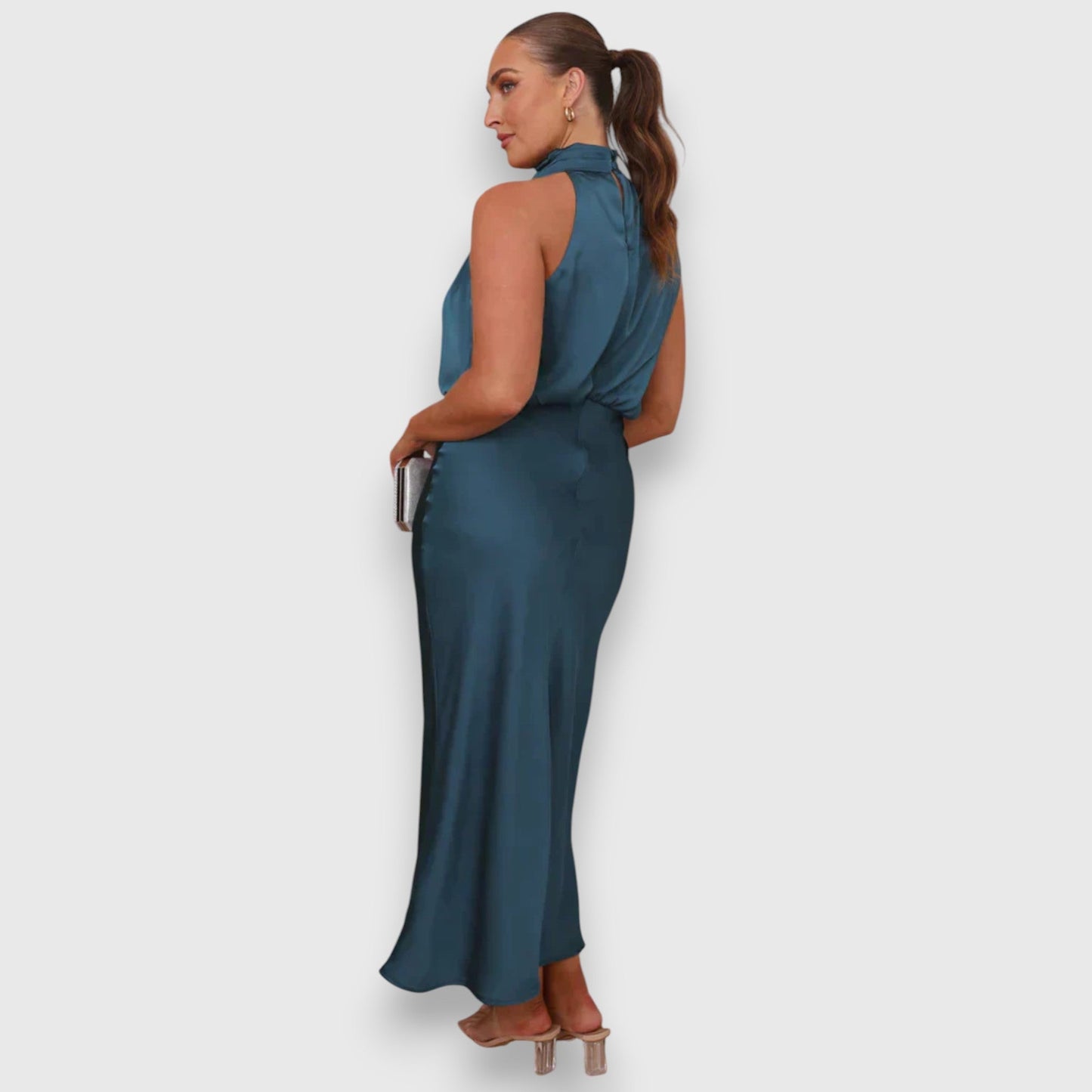 Vestido Zenaida elegante de mujer midi