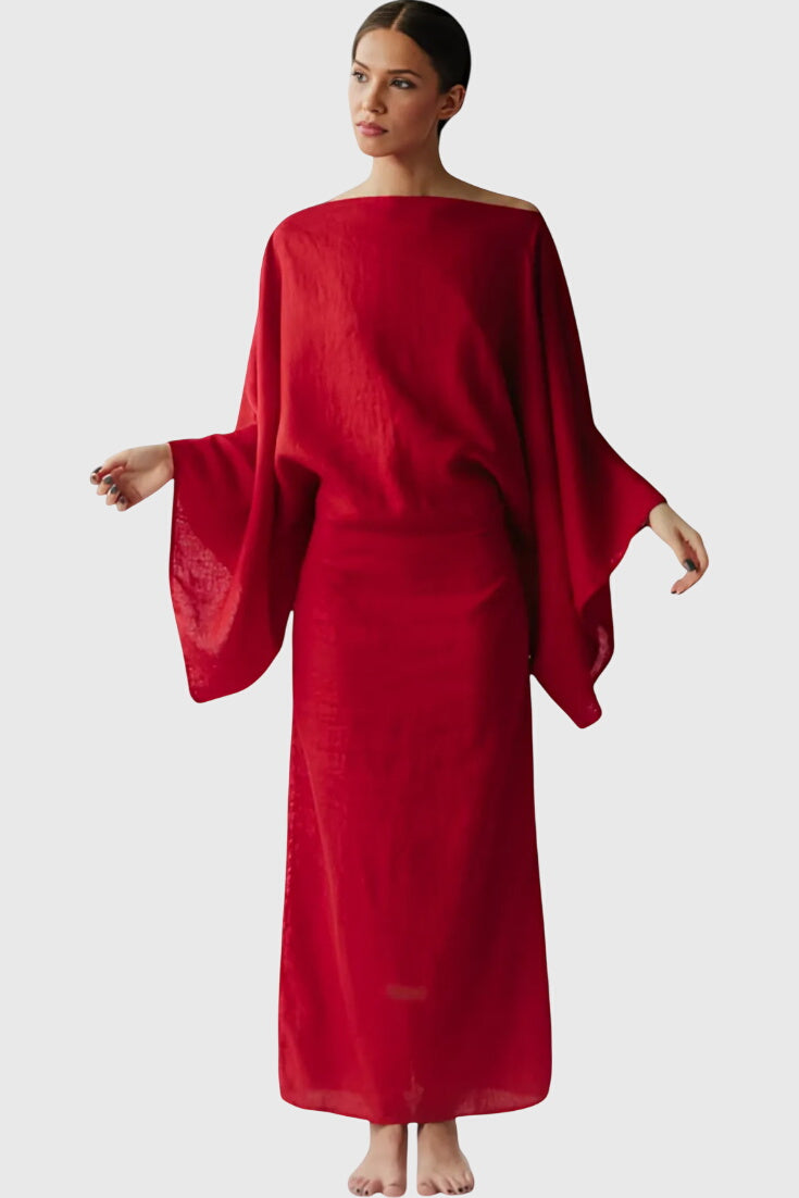 Vestidos kimono en lino y algodón