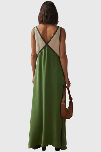 Vestido boho de verano con escote en V