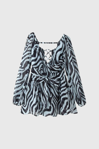 Vestidos mini con escote en V y mangas ligeras