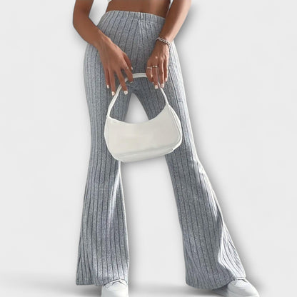 Pantalones elegantes de mujer con corte destacado