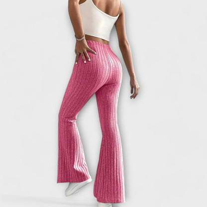 Pantalones elegantes de mujer con corte destacado