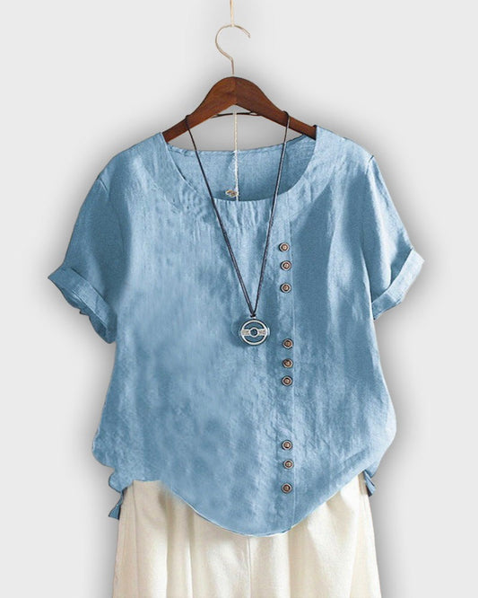 Camisa elegante de mujer manga corta