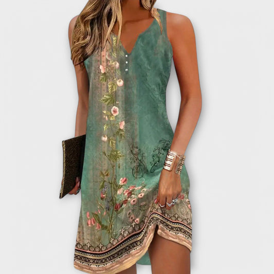 Vestido midi floral Tasa para mujer Verano elegante y cómodo