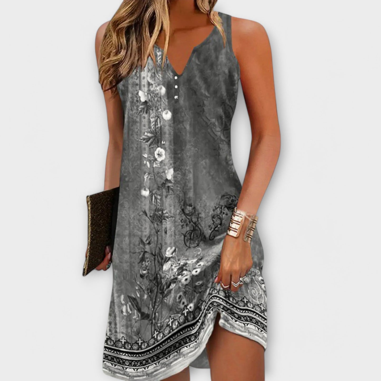 Vestido midi floral Tasa para mujer Verano elegante y cómodo