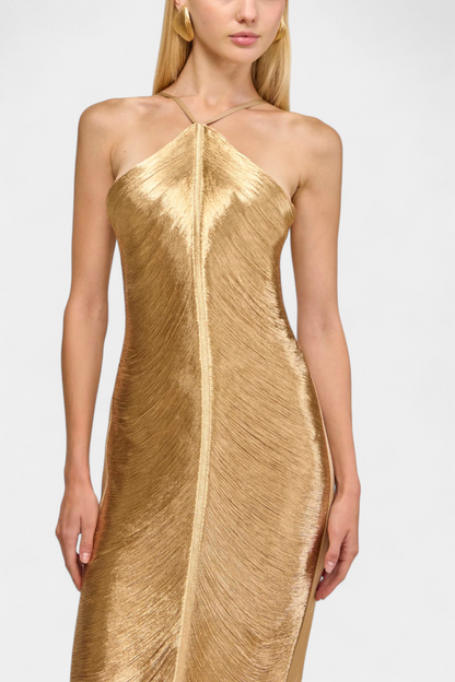 Vestido Giana con lentejuelas metálicas