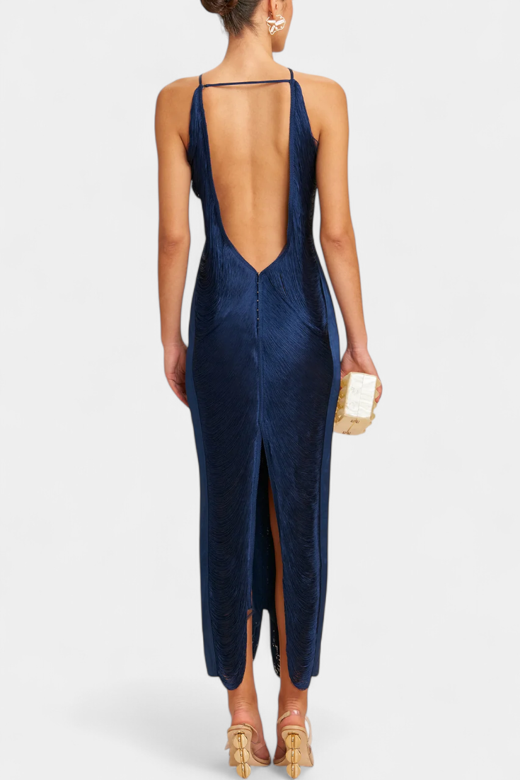 Vestido Giana con lentejuelas metálicas