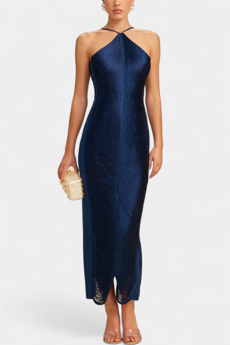 Vestido Giana con lentejuelas metálicas