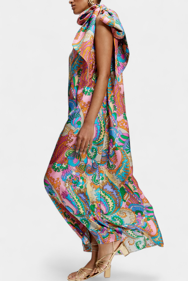 Vestido maxi Gint estampado arcoíris