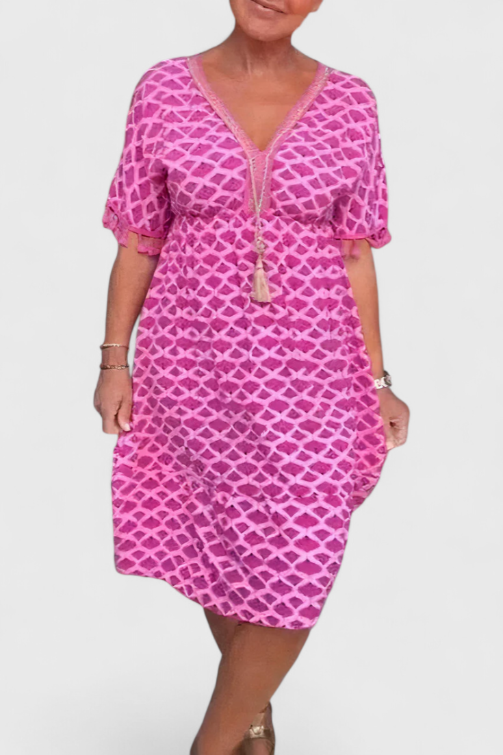 Vestidos Kira boho chic con estampados geométricos