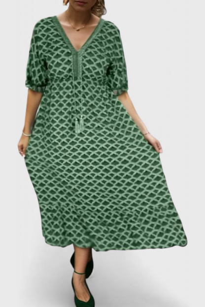 Vestidos Kira boho chic con estampados geométricos