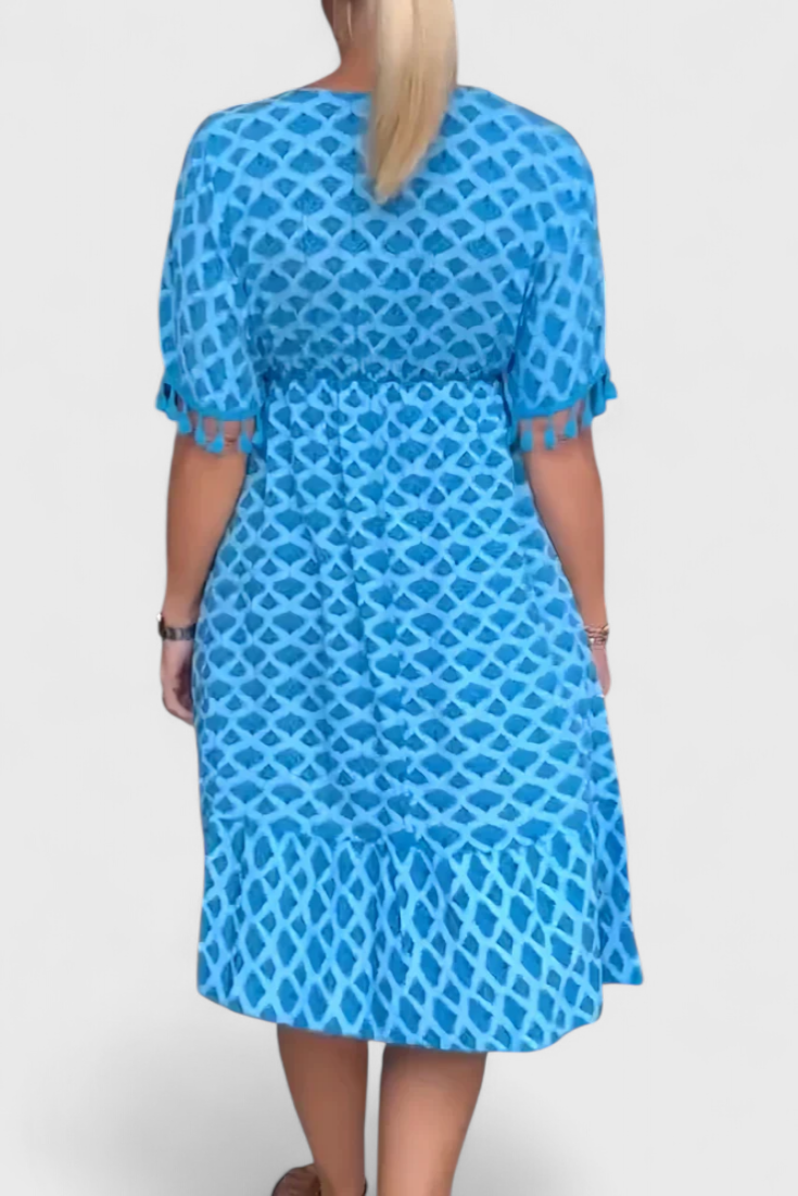 Vestidos Kira boho chic con estampados geométricos