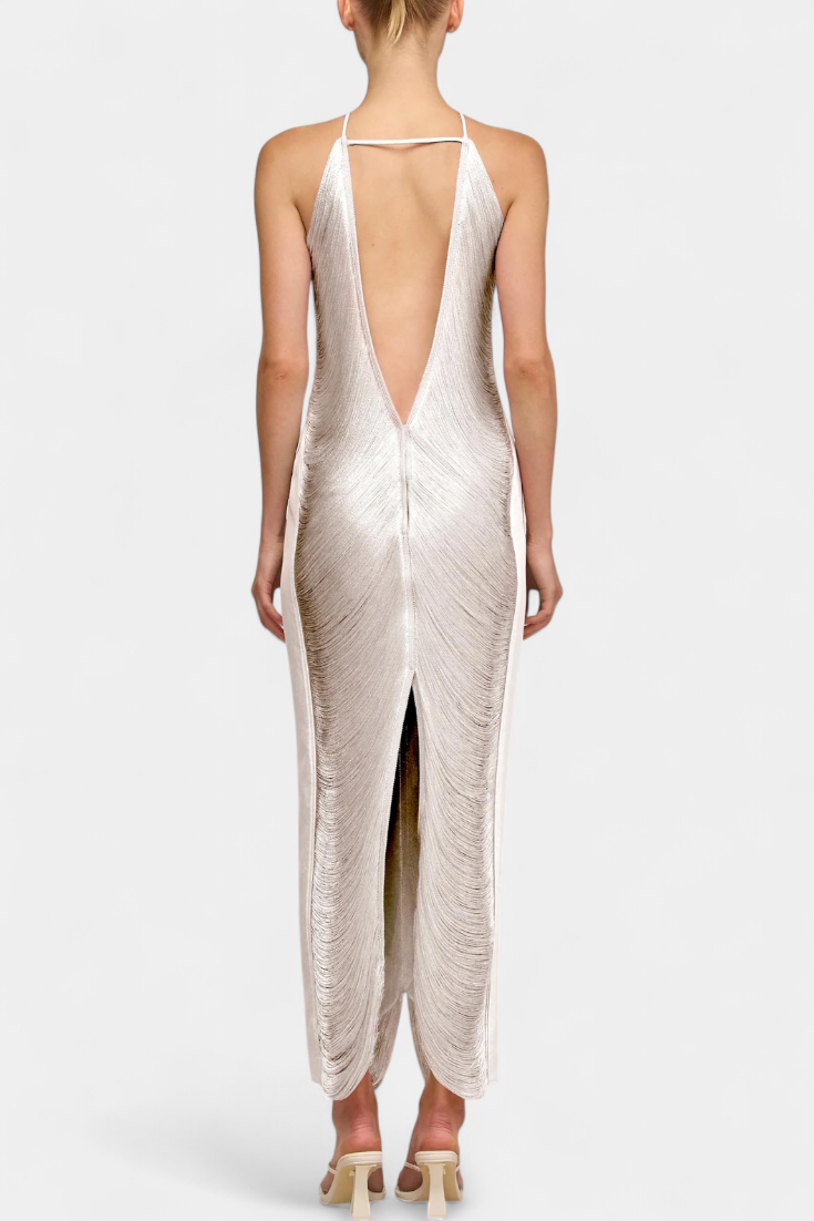 Vestido Giana con lentejuelas metálicas