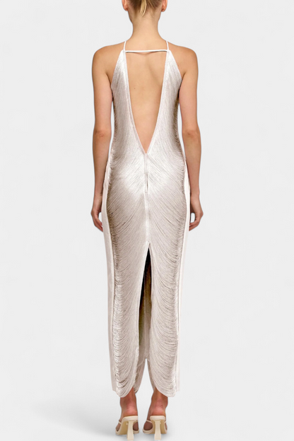 Vestido Giana con lentejuelas metálicas