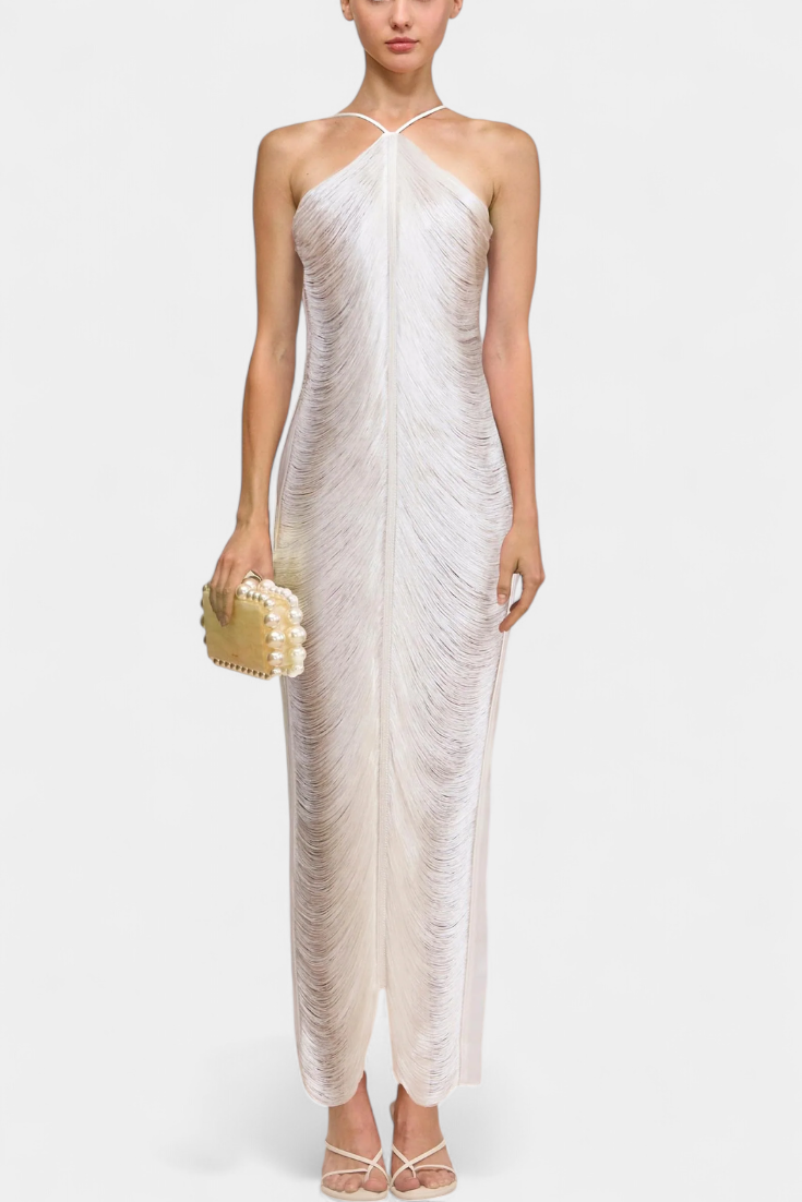 Vestido Giana con lentejuelas metálicas