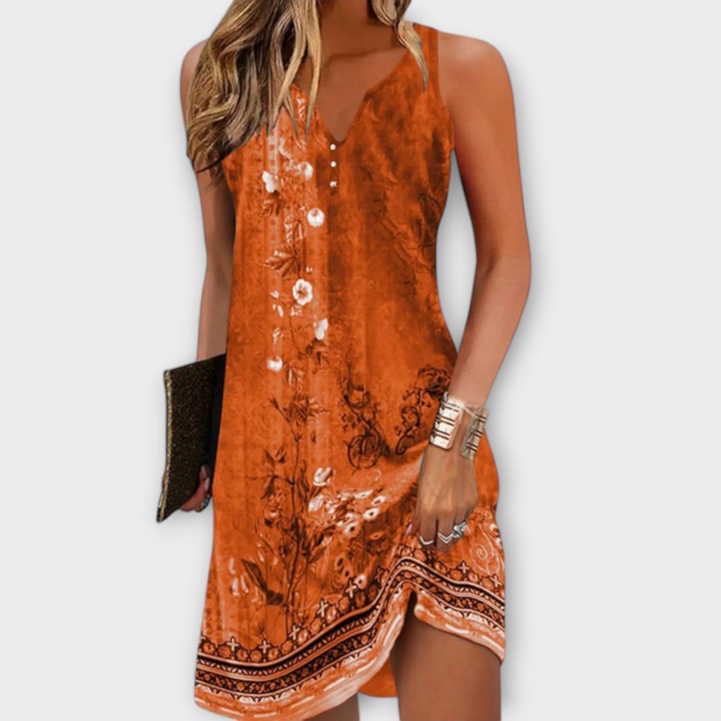 Vestido midi floral Tasa para mujer Verano elegante y cómodo