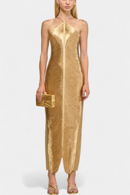 Vestido Giana con lentejuelas metálicas