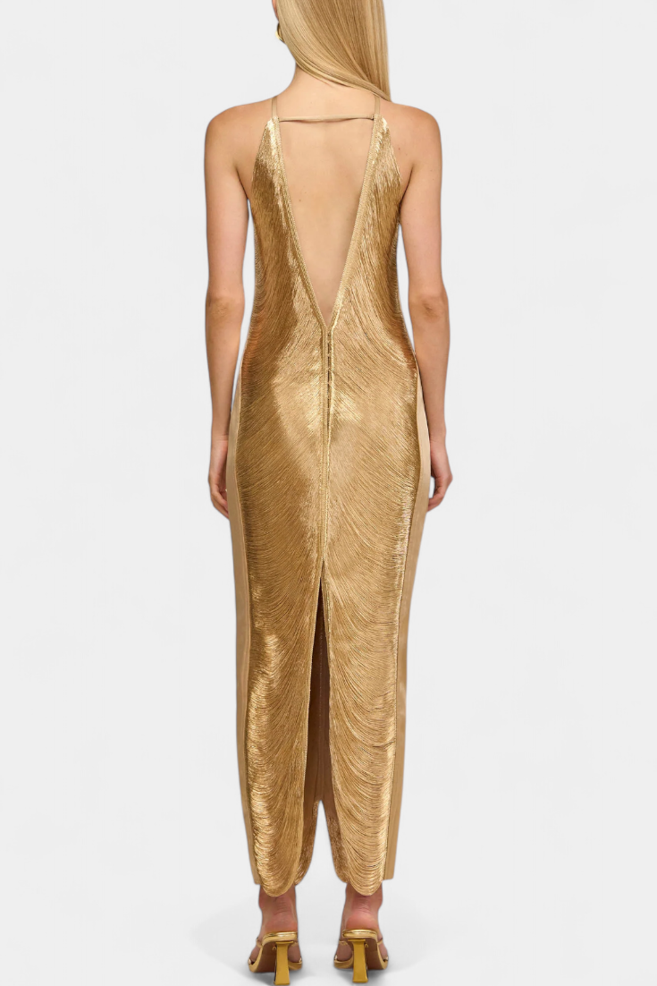 Vestido Giana con lentejuelas metálicas