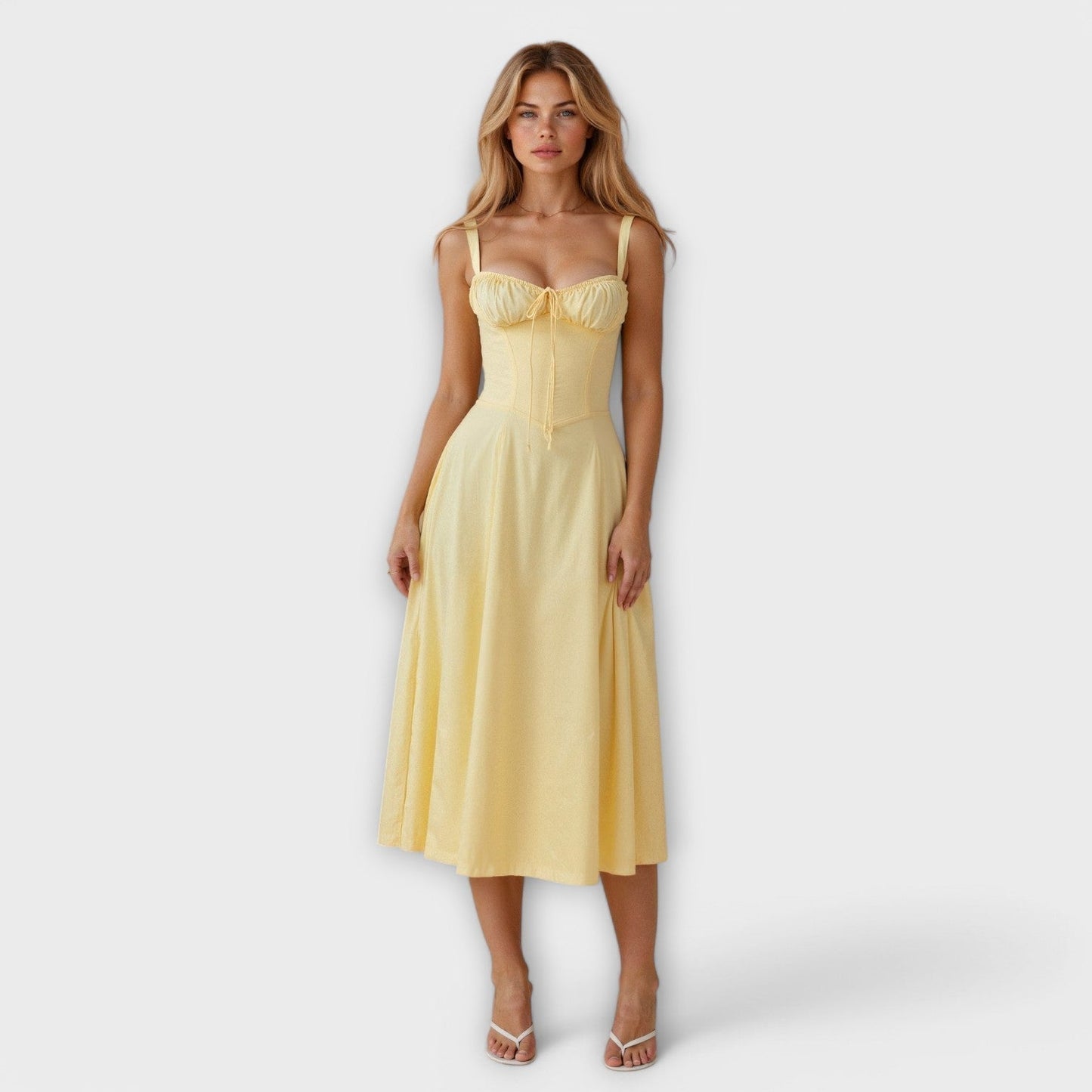 Vestido midi con bolsillos Kiyona