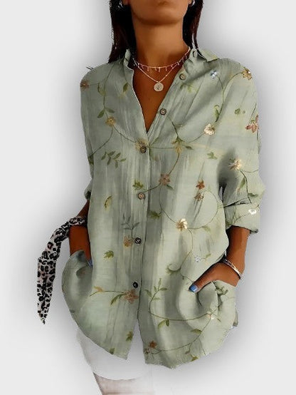 Camisa floral elegante Ivy comodidad y estilo diario