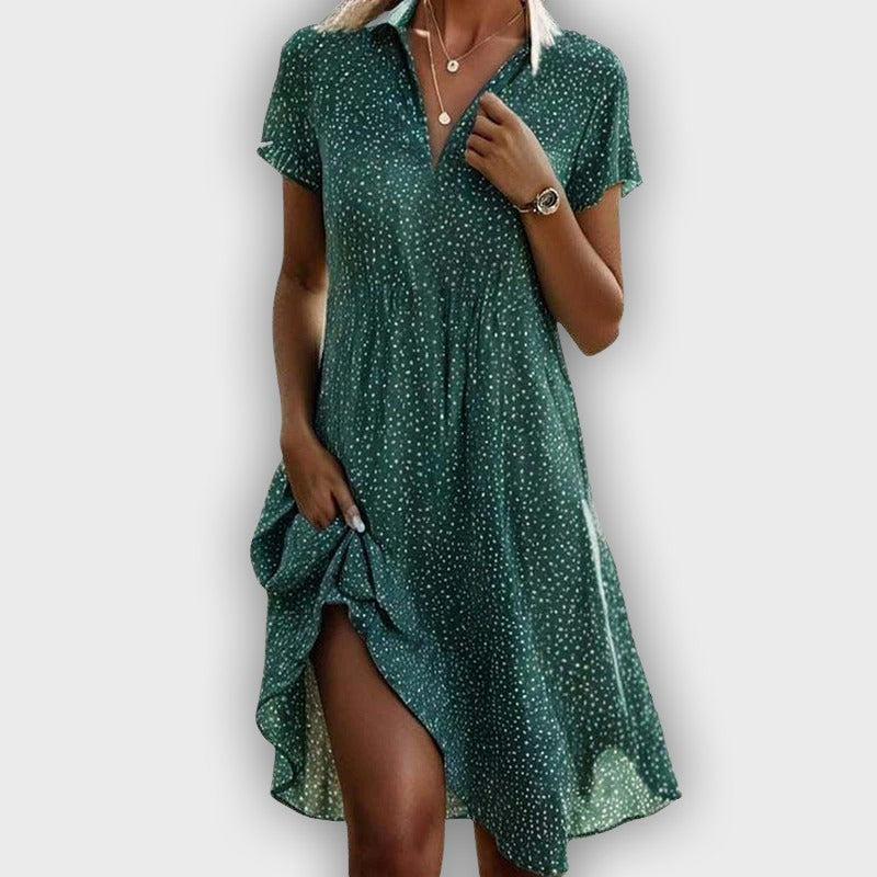 Vestido elegante de corte en A de diseño retro chic