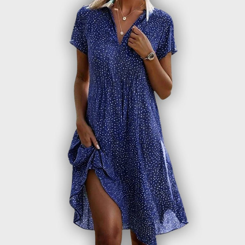 Vestido elegante de corte en A de diseño retro chic