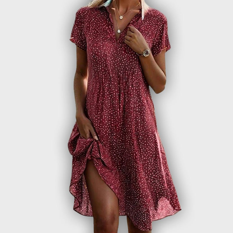 Vestido elegante de corte en A de diseño retro chic