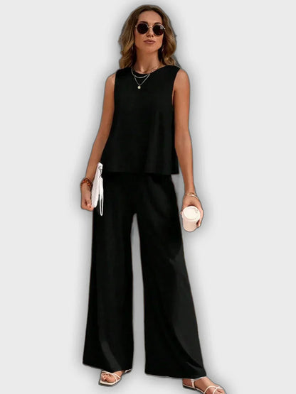 Conjunto de dos piezas para mujer camiseta y pantalones de verano