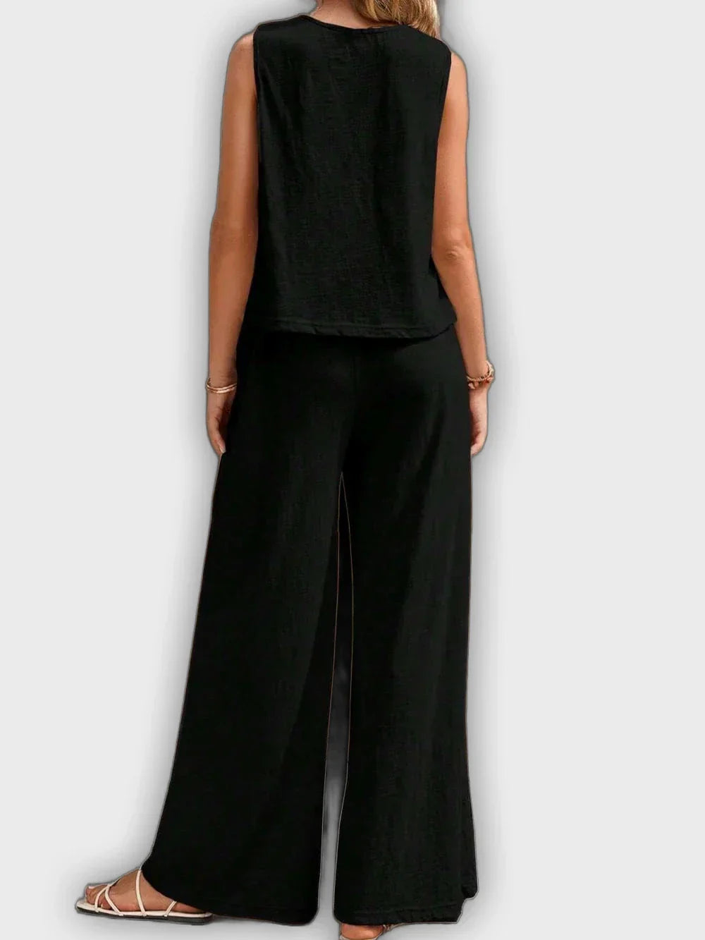 Conjunto de dos piezas para mujer camiseta y pantalones de verano